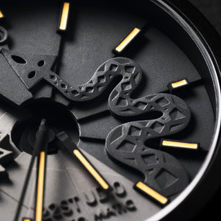 22STUDIO - 4D Concrete Watch Automatic 45mm Snake Edition Night - KOHEZI