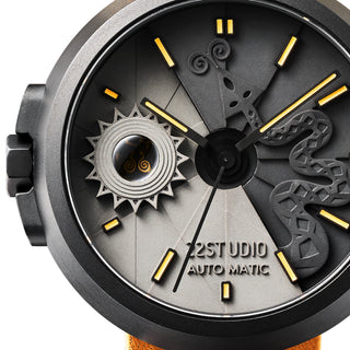 22STUDIO - 4D Concrete Watch Automatic 45mm Snake Edition Night - KOHEZI