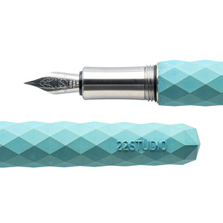 22STUDIO - Polygon Fountain Pen (Celeste) - KOHEZI