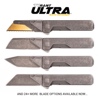 Exceed Designs - TiRant ULTRA HotSwap™ Blade Replacement (Jet-Black Cascadia Laser Engraved D2 Tempered HRC 60+)