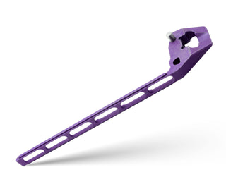 Exceed Designs - TiRant ULTRA Full-Length SKELETON MILLED ‘Integral-Like’ Back Spacer PRY BAR (Purple Haze 6AL-4V Titanium)