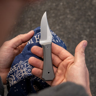 Big Idea Design - AUX MFG Ti Pocket Bowie Fixed Blade - KOHEZI