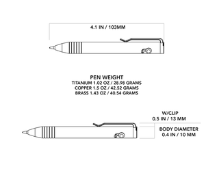 Big Idea Design - The Lil Sancho Bolt Action Pen, built-in tweezers and a toothpick! - KOHEZI