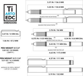 Big Idea Design - Ti Arto EDC (The Ultimate Refill Friendly Everyday Carry Pen) - KOHEZI