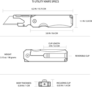 Big Idea Design - Ti Utility Knife - KOHEZI