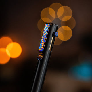 Big Idea Design - Titanium Damascus CNC Milled Pocket Clip - KOHEZI