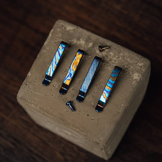 Big Idea Design - Titanium Damascus CNC Milled Pocket Clip - KOHEZI