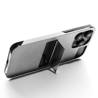 Claustrum - Flap Iphone Case + Stand (Black Matte Finish) - KOHEZI