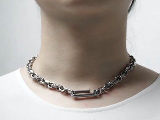 Drilling Lab - Framework Necklace|FR-N01|Matte Steel - KOHEZI