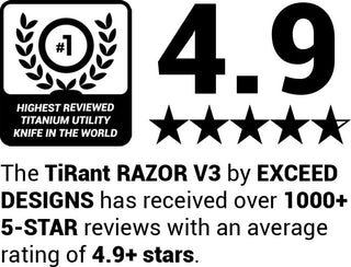 Exceed Designs - TiRant RAZOR V3 Utility Knife - KOHEZI