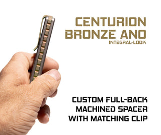 Exceed Designs - TiRant ULTRA Full - Length FRAG MILLED ‘Integral - Like’ Back Spacer + Clip (6AL - 4V Titanium) Centurion Bronze ANO - KOHEZI