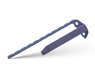 Exceed Designs - TiRant ULTRA Full-Length FRAG MILLED ‘Integral-Like’ Back Spacer + Clip (6AL-4V Titanium) Cobalt Blue ANO - KOHEZI