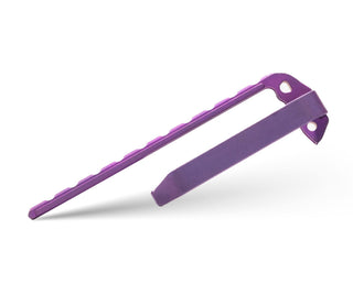 Exceed Designs - TiRant ULTRA Full - Length FRAG MILLED ‘Integral - Like’ Back Spacer + Clip (6AL - 4V Titanium) Purple Haze ANO - KOHEZI