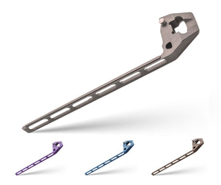 Exceed Designs - TiRant ULTRA Full-Length SKELETON MILLED ‘Integral-Like’ Back Spacer PRY BAR (Stonewashed 6AL-4V Titanium) - KOHEZI