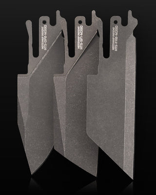 Exceed Designs - TiRant ULTRA HotSwap™ Drop Point Blade Replacement (Jet-Black EXTRA THICK 2.5mm M390 Tempered 61-62+ HRC) - KOHEZI
