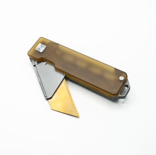 Exceed Designs - ULTEM Amber/Bronze Semi - Transparent RH Handle Scale (TiRant® RAZOR V3) - KOHEZI