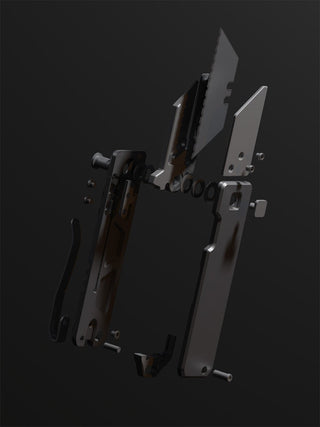 Exceed Designs - ULTEM Amber/Bronze Semi - Transparent RH Handle Scale (TiRant® RAZOR V3) - KOHEZI