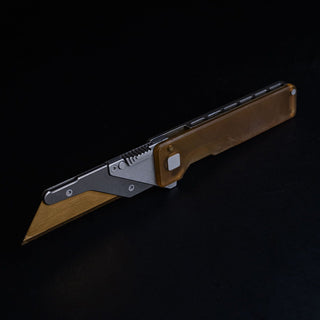 Exceed Designs - ULTEM AMBER/BRONZE SEMI - TRANSPARENT RH HANDLE SCALE (TIRANT® ULTRA) *Limited Drop - KOHEZI