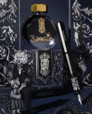 Ferris Wheel Press - Aluminum Carousel Fountain Pen (Bearrington Black) - KOHEZI