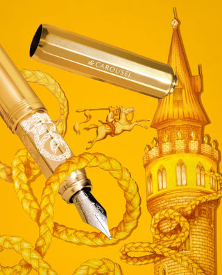 Ferris Wheel Press - Aluminum Carousel Fountain Pen (Plaited Gold Tress) - KOHEZI