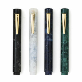 Hightide - Attache Marbled Fountain Pen (Black) - KOHEZI