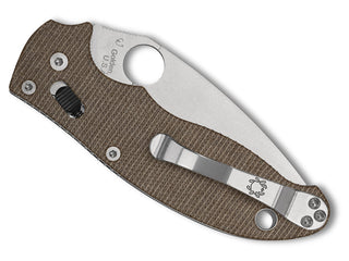 Spyderco - Manix® 2 Brown Canvas Micarta® CPM® CRU - WEAR® - KOHEZI