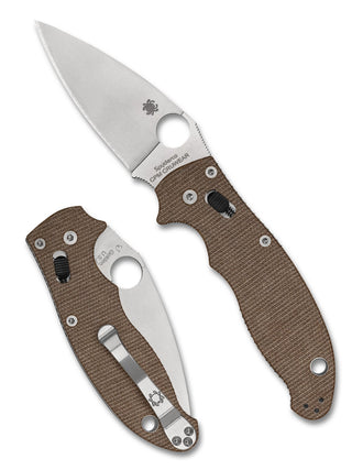 Spyderco - Manix® 2 Brown Canvas Micarta® CPM® CRU - WEAR® - KOHEZI