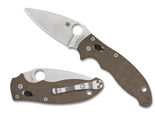 Spyderco - Manix® 2 Brown Canvas Micarta® CPM® CRU - WEAR® - KOHEZI