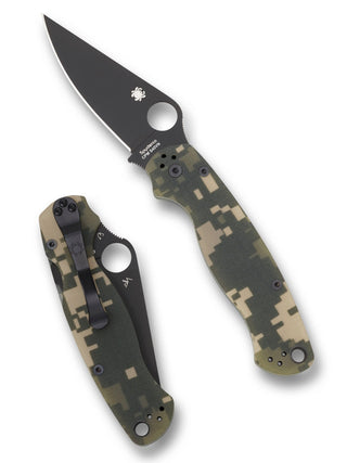 Spyderco - Military™ 2 Camo G - 10 Black Blade PlainEdge - KOHEZI