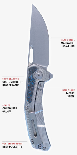 Tactile Knife Co. - Archer Inlay (Big Bang Blue Space Weave) - KOHEZI