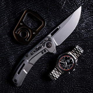 Tactile Knife Co. - Archer Inlay (Black TechnoCarbo Inlay) - KOHEZI