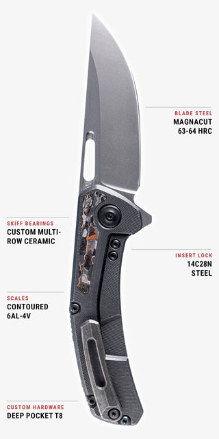 Tactile Knife Co. - Archer Inlay (Orange TechnoCarbo) - KOHEZI