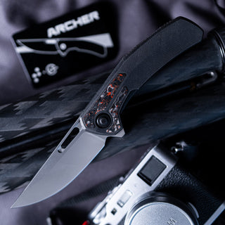 Tactile Knife Co. - Archer Inlay (Orange TechnoCarbo) - KOHEZI