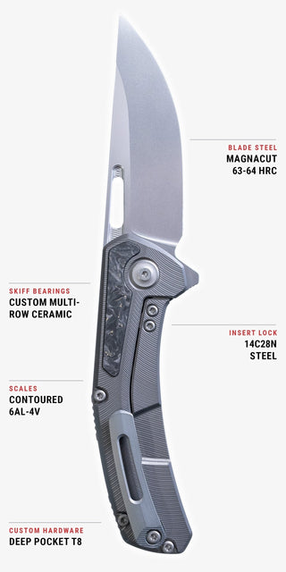 Tactile Knife Co. - Archer Inlay (TechnoCarbo Bronze Carbon Fiber) - KOHEZI