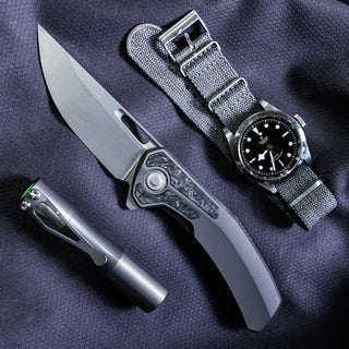 Tactile Knife Co. - Archer Inlay (TechnoCarbo Bronze Carbon Fiber) - KOHEZI