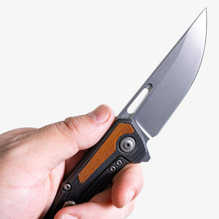 Tactile Knife Co. - Archer Inlay (Vintage 1970s Micarta Inlay) - KOHEZI