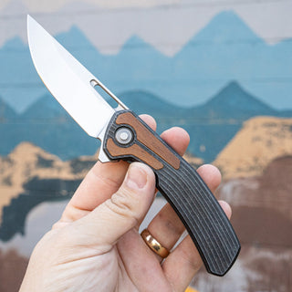 Tactile Knife Co. - Archer Inlay (Vintage 1970s Micarta Inlay) - KOHEZI