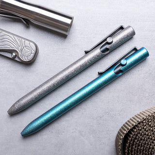 Tactile Turn - Crystallized Titanium Bolt Action Pen - KOHEZI