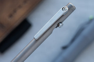 Tactile Turn - Slim Bolt Action Pen (Stonewashed Titanium) - KOHEZI