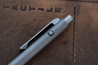 Tactile Turn - Slim Side Click Pen (Stonewashed Titanium) - KOHEZI