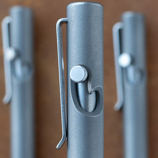 Tactile Turn - Stonewashed Titanium Thick Bolt Action Pen - KOHEZI