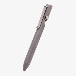 Tactile Turn - Stonewashed Titanium Thick Bolt Action Pen - KOHEZI