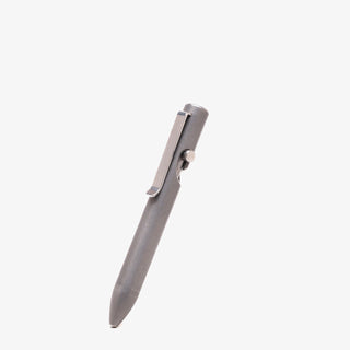 Tactile Turn - Stonewashed Titanium Thick Bolt Action Pen - KOHEZI