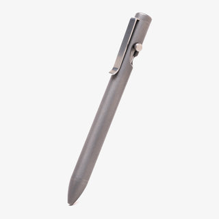 Tactile Turn - Stonewashed Titanium Thick Bolt Action Pen - KOHEZI