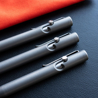 Tactile Turn - Stonewashed Titanium Thick Bolt Action Pen - KOHEZI