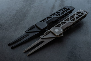 Exceed Designs - TiRant ULTRA HotSwap™ 1.5MM Premium Titanium Golf Divot Tool (Jet-Black PVD 6AL-4V Titanium)