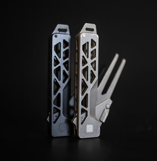 Exceed Designs - TiRant ULTRA HotSwap™ 1.5MM Premium Titanium Golf Divot Tool (Jet-Black PVD 6AL-4V Titanium)