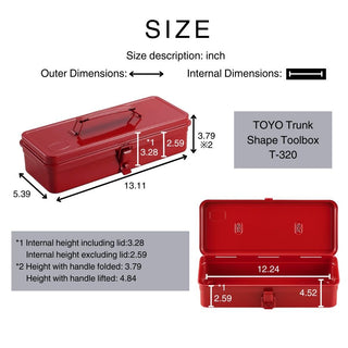 TOYO STEEL - Trunk Shape Toolbox T - 320 TI (Titanium) - KOHEZI