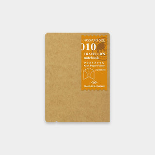 TRAVELER'S COMPANY - 010 Kraft Paper Folder TRAVELER'S notebook (Passport Size) - KOHEZI