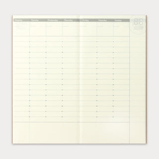 TRAVELER'S COMPANY - 018 Free Diary Weekly Vertical Refill TRAVELER'S notebook - KOHEZI